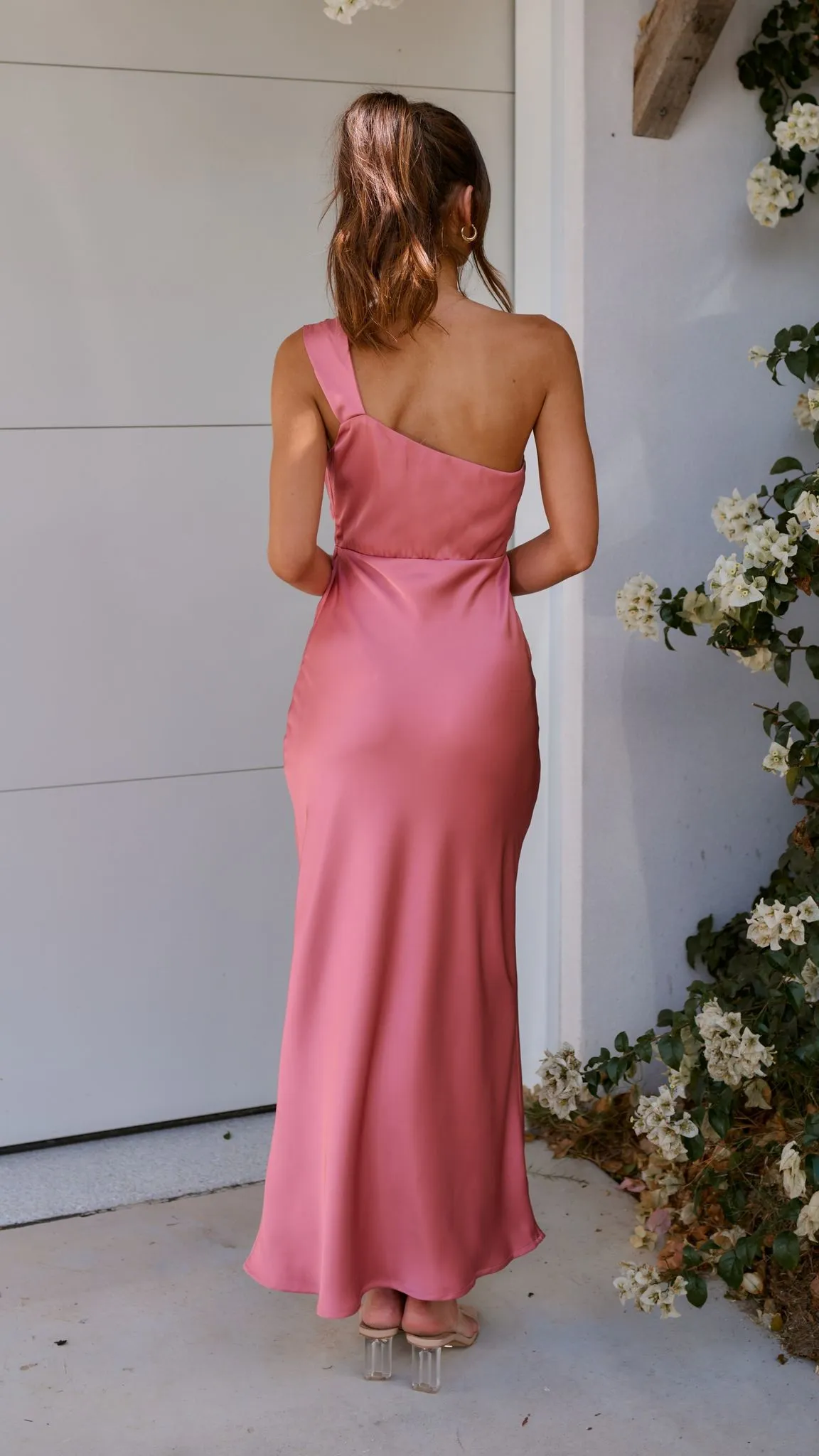Comfortable event wear Greta Maxi Dress - Baked Rose