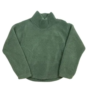 Lounge Gear Office Attire Sweatshirt Collar By Serra In Green, Size: M