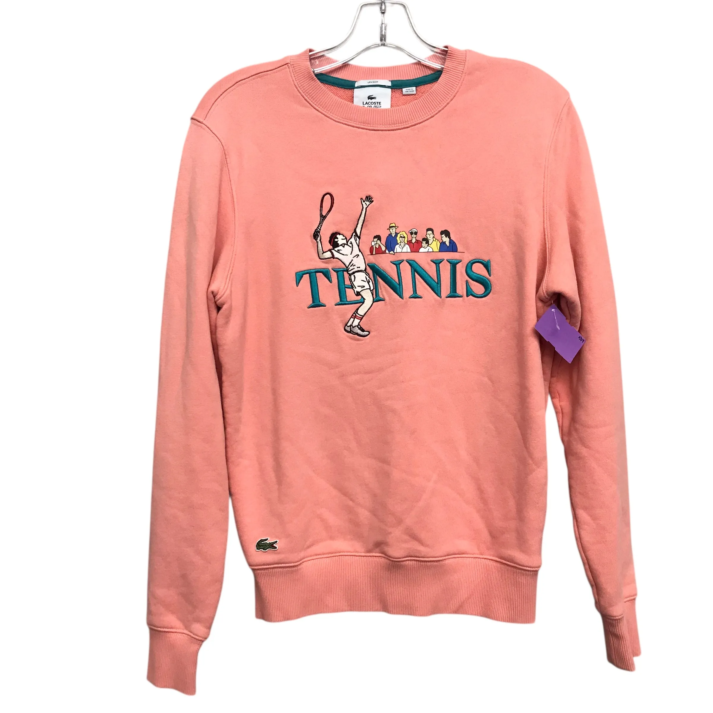 Sweatshirt Crewneck By Lacoste In Pink, Size:S Cozy Sweatshirt Warm Socks