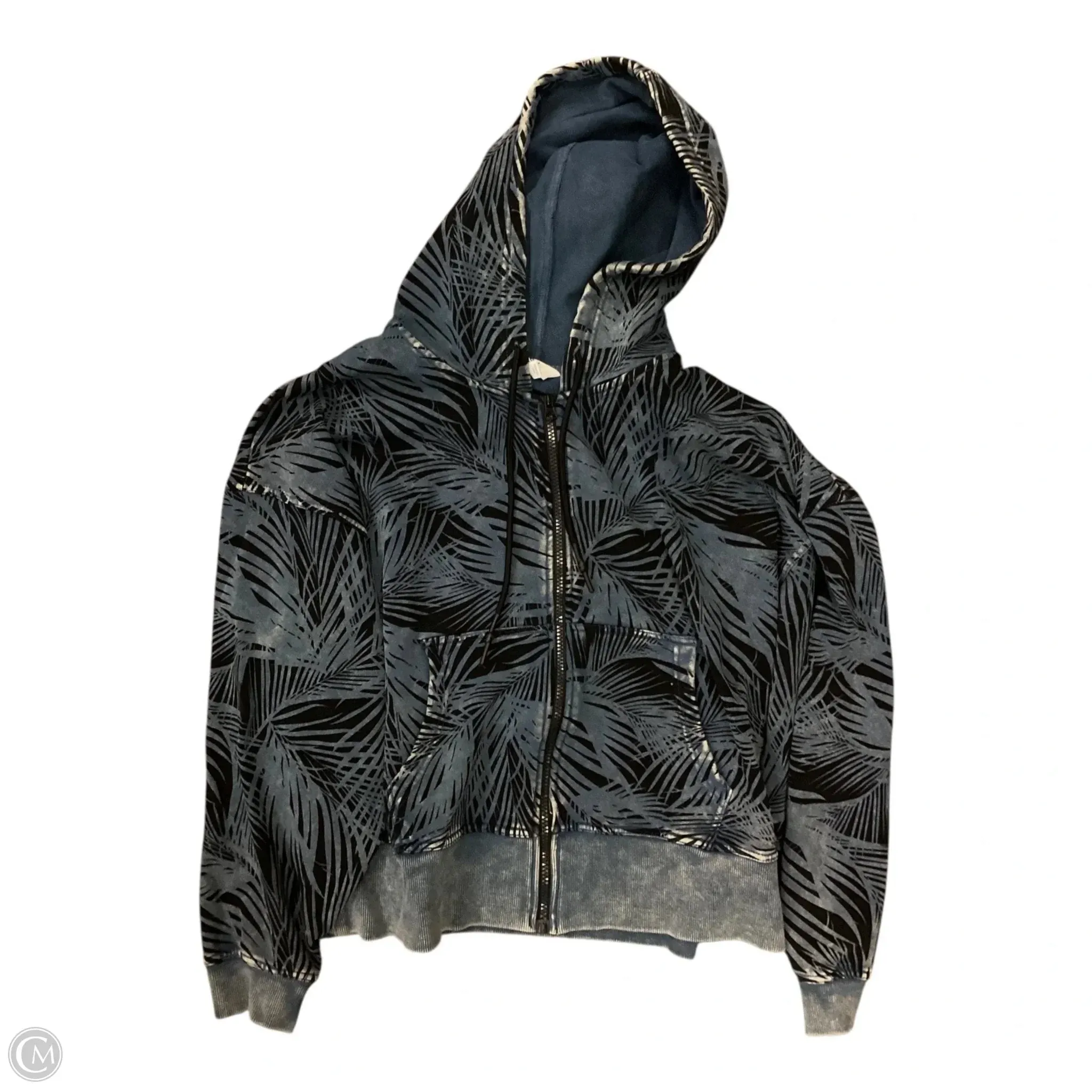 Sweatshirt Hoodie By Joy Lab In Black & Blue, Size: L Accessory Fashion