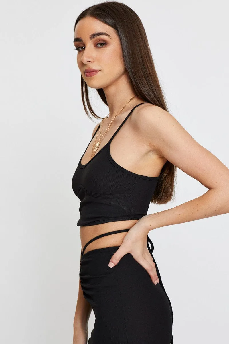 Black Crop Top Style Mood EcoFriendlyMaterial