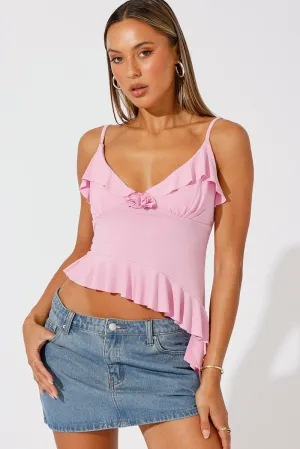 Run Ready Legend Glow Pink Singlet Rose Top