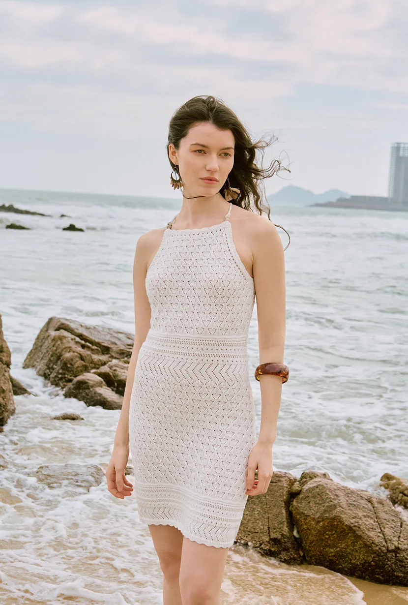 Laurie Cotton Crochet Dress - Ivory Stylish Fashion SmoothFinish
