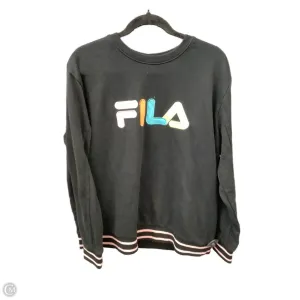 Sweatshirt Crewneck By Fila In Black, Size: Xxl Wrinklefree