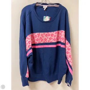 Sweatshirt Crewneck By Crown And Ivy In Blue & Pink, Size: 2x Soft Lining