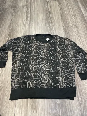 Sweatshirt Crewneck By Ocean Drive In Snakeskin Print, Size: L AntiStaticMaterial Fashionable Look
