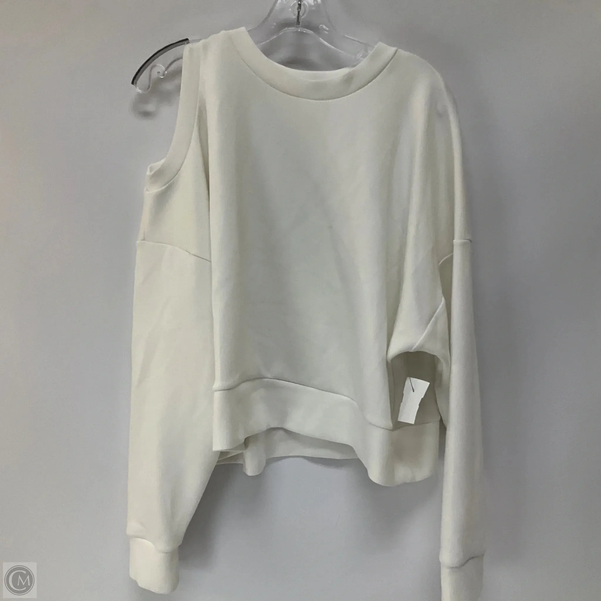 Athletic Sweatshirt Crewneck By Spanx In White, Size: Xl Comfort Design