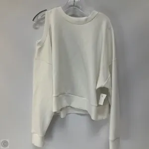 Athletic Sweatshirt Crewneck By Spanx In White, Size: Xl Comfort Design