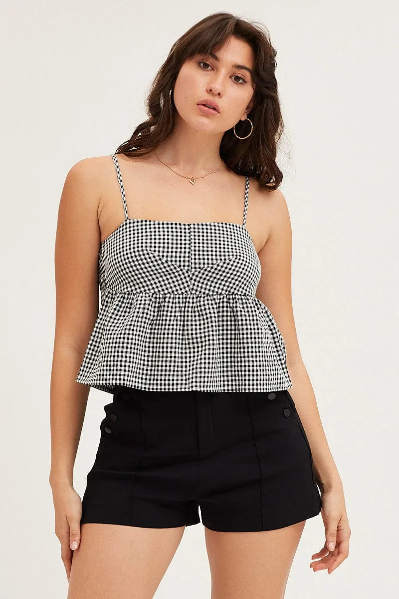 summer shorts Quick Fit Black Mini Shorts High Rise