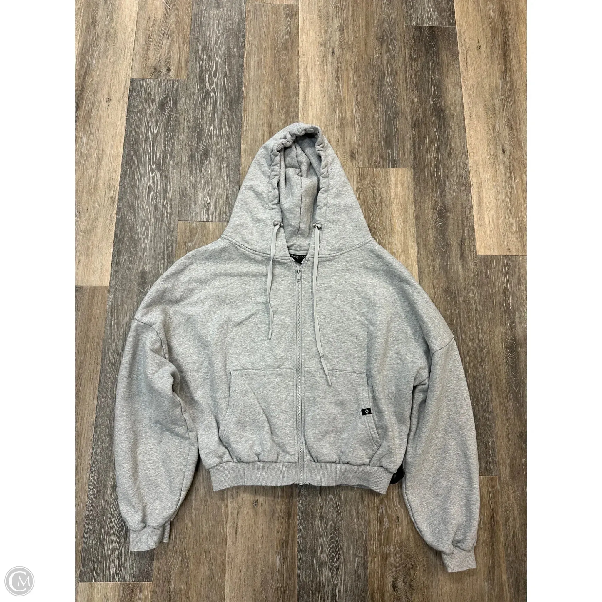 Athletic Sweatshirt Hoodie By Popflex In Grey, Size: S Thick Glow TemperatureControlTechnology