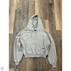 Athletic Sweatshirt Hoodie By Popflex In Grey, Size: S Thick Glow TemperatureControlTechnology