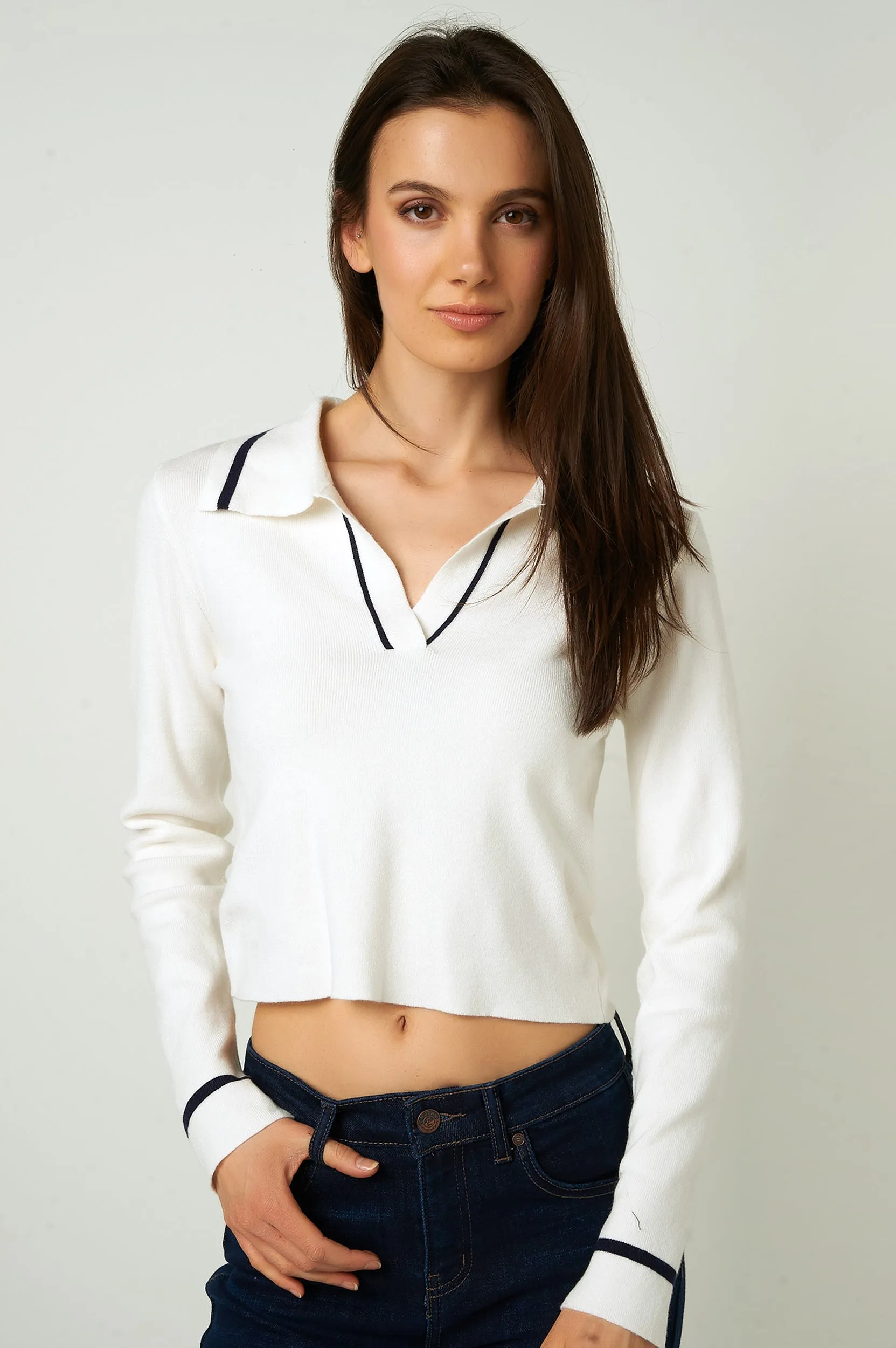 Chandail court ?? manches longues - T9595-B - (E-A12) Low Maintenance Fabric Soft Knit Wear