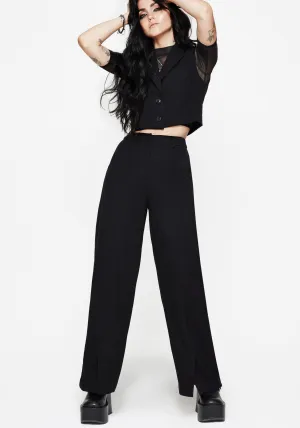 Thora Embroidered Front Split Tailored Trouser Pocket Reinforcement Lightweight