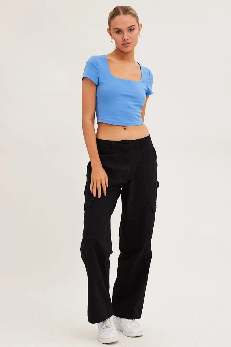 Ocean T Shirt Short Sleeve Crop Cotton Elegant Wear Trend Glow