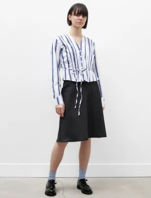 Comfort Waistline Curtain Skirt Black Mnemonic Wool