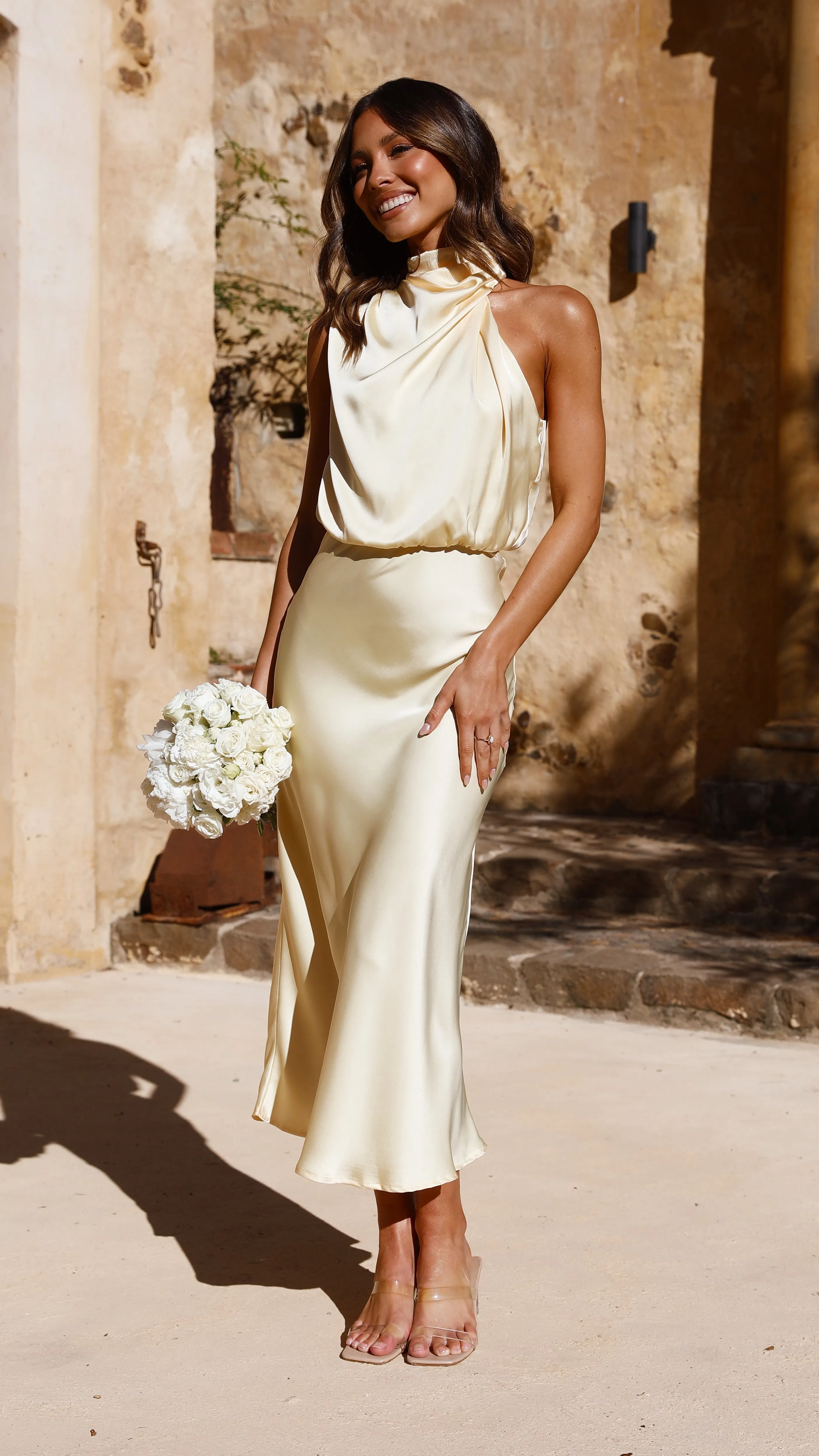 Wild Flower bohemian flair Esther Maxi Dress - Yellow