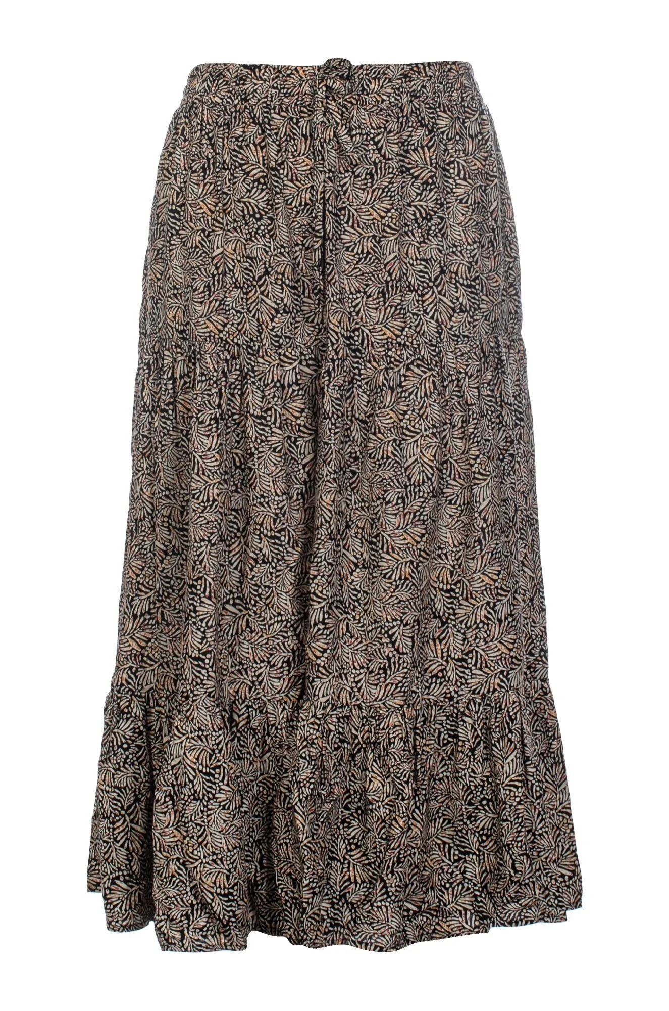 Skirt | Black Taupe Sprig | 3367C1 Office Appropriate Secure Closure