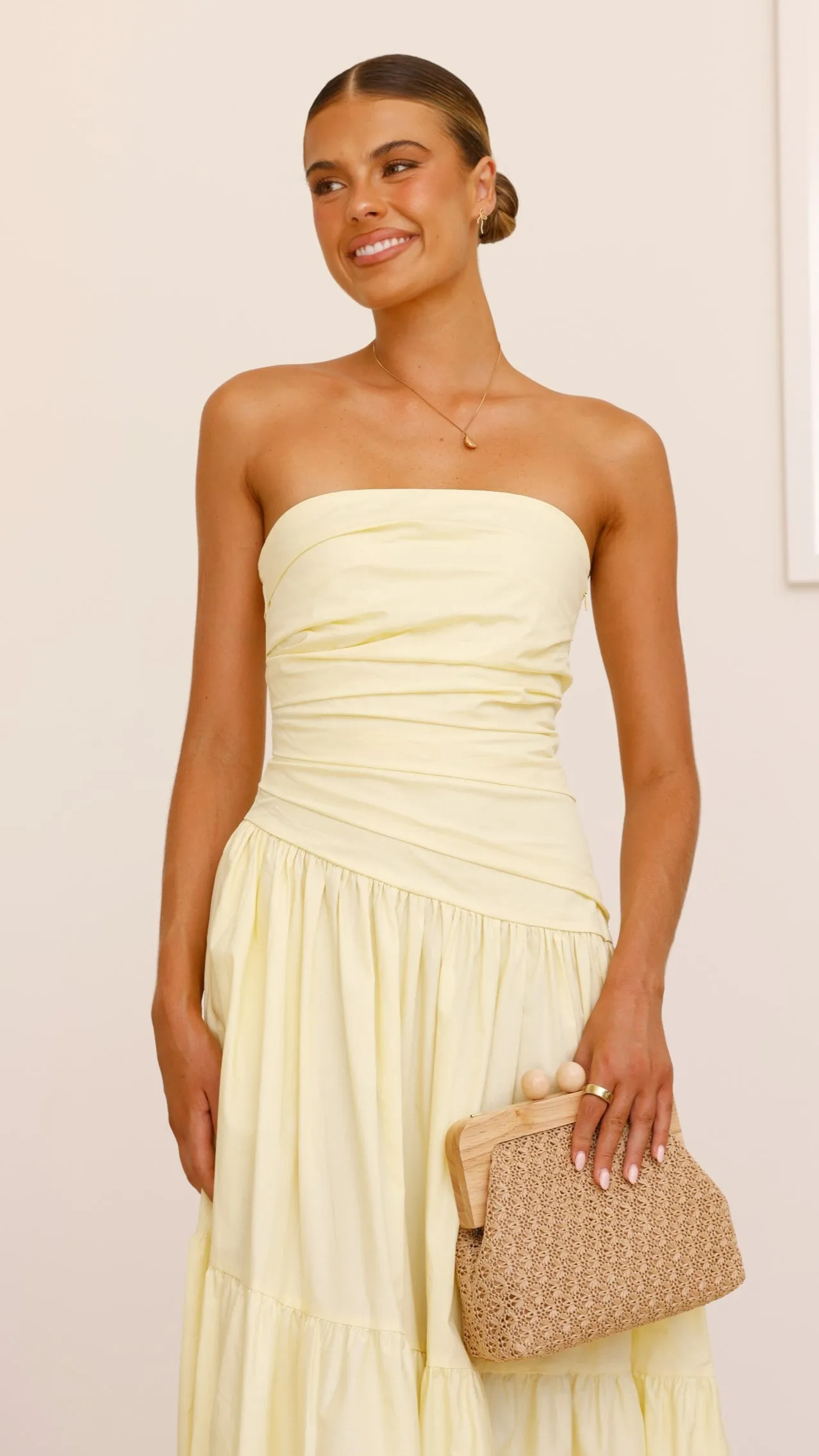 Lola Maxi Dress - Yellow dreamy vibe Olive Grove