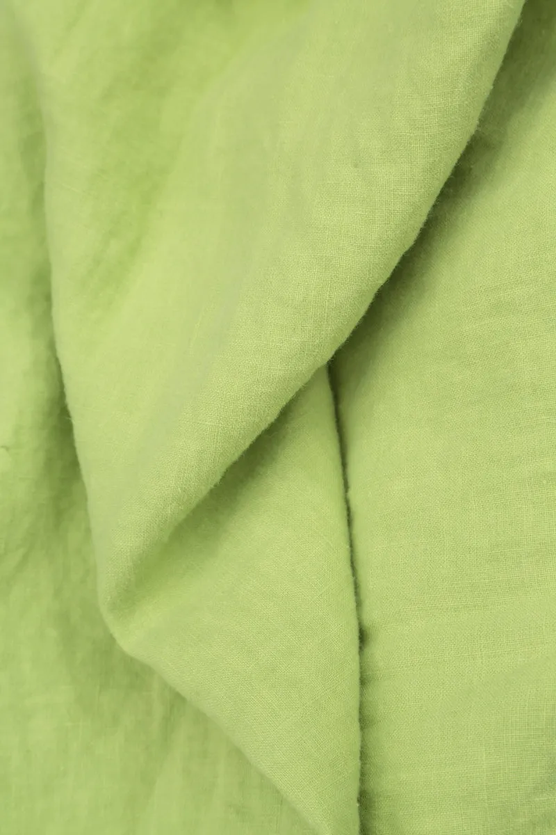 Straight Lime Linen Skirt Iconic Style Functional Look