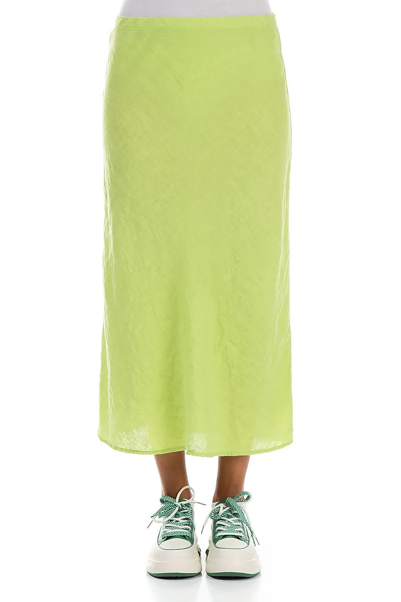 Fast fashion Fashion Forward Straight Lime Linen Skirt