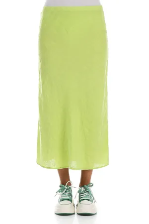 Fast fashion Fashion Forward Straight Lime Linen Skirt