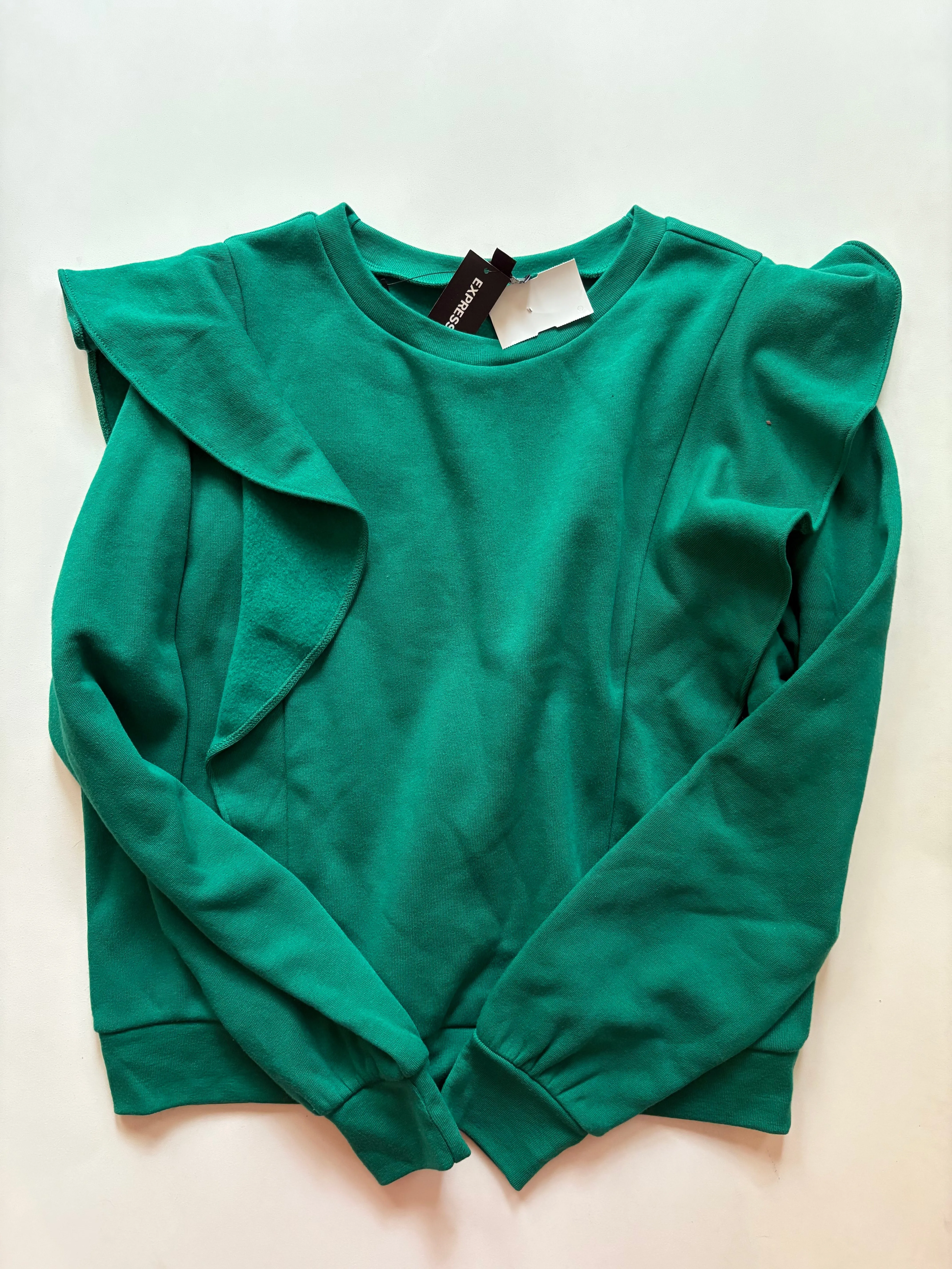 Cool Edge Sweatshirt Crewneck By Express In Green, Size: S