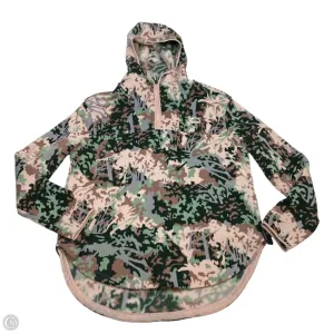 Comfortable Lounge Athletic Sweatshirt Hoodie By The North Face In Green & Pink, Size: M