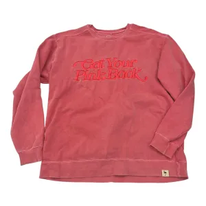 Breathable mesh Creative Glow Sweatshirt Crewneck By Clothes Mentor In Pink, Size:L