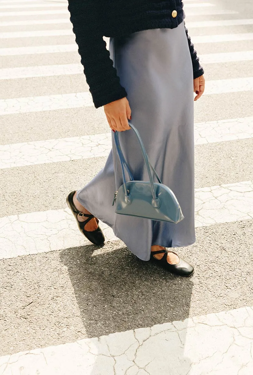 Nadine Satin Skirt  - Grey MoistureManagementSystem