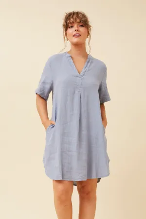 RIZZO LINEN SHORT DRESS Elegant Top