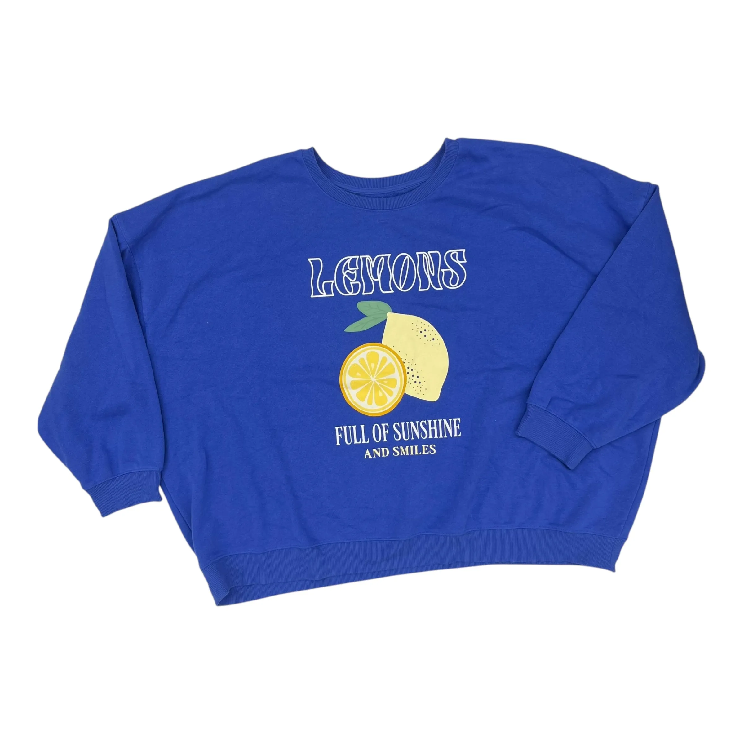 Halo Glow Sweatshirt Crewneck By Clothes Mentor In Blue, Size:3X