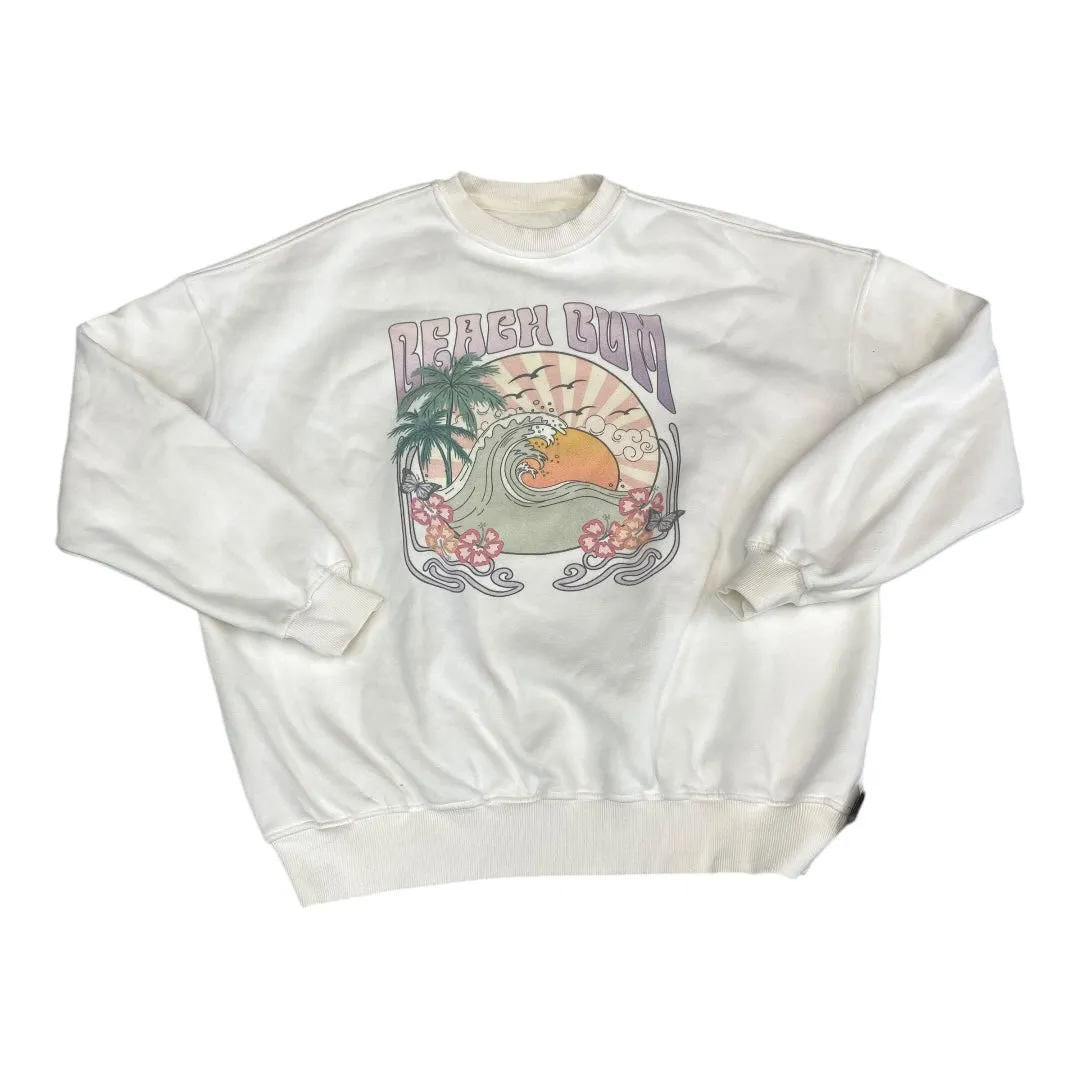 Sweatshirt Crewneck By Cmc In Multi, Size:S Layered Hem Details