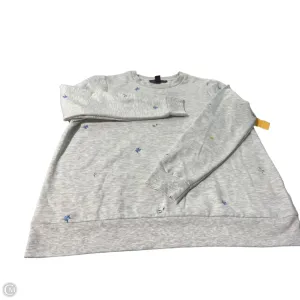 Unique Cut Sweatshirt Crewneck By Gloria Vanderbilt In Grey, Size: Xl