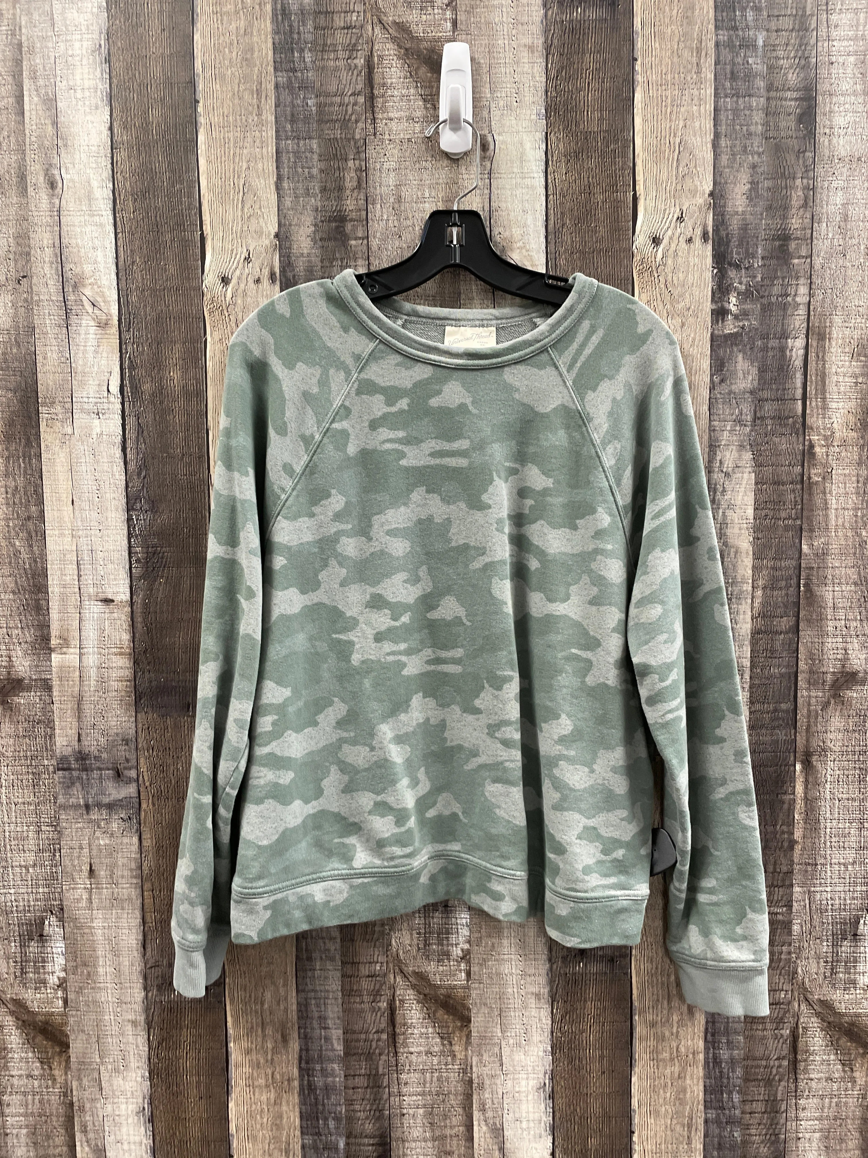 Sweatshirt Crewneck By Universal Thread In Camouflage Print, Size: L Poise Fit