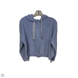 Stylish Jacket Sweatshirt Hoodie By Aerie In Blue, Size: S