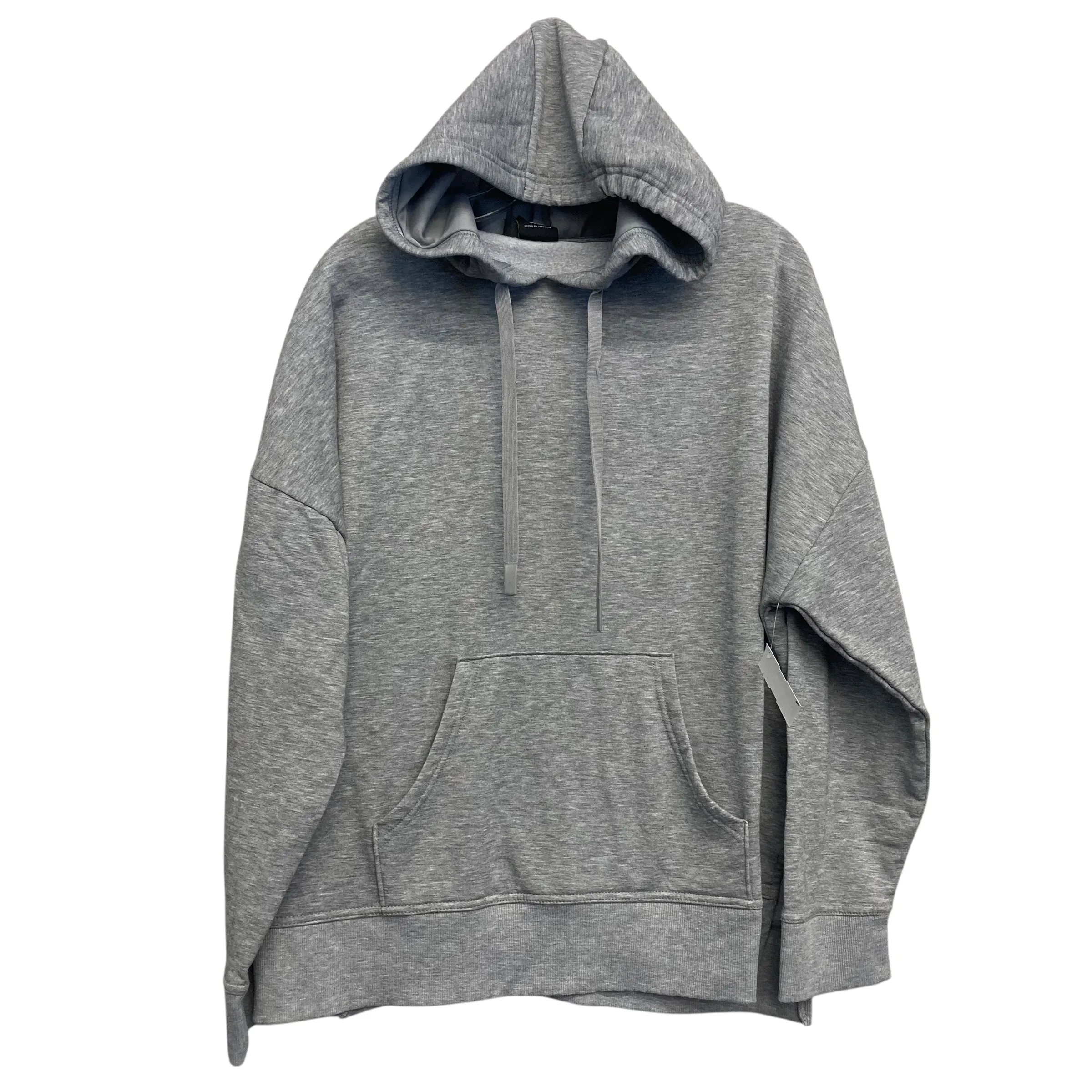 Easy Wash Classic Fashion Sweatshirt Hoodie By Athletic Works In Grey, Size:1X