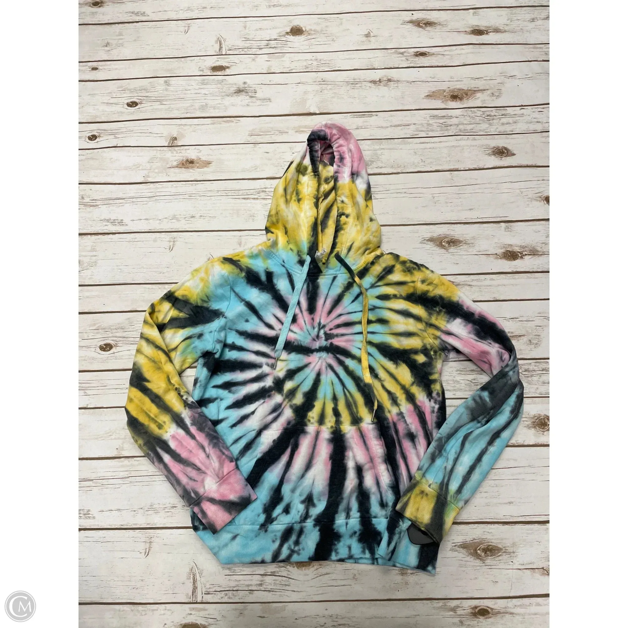 Sweatshirt Hoodie By Belle Du Jour In Tie Dye Print, Size: L Night Out