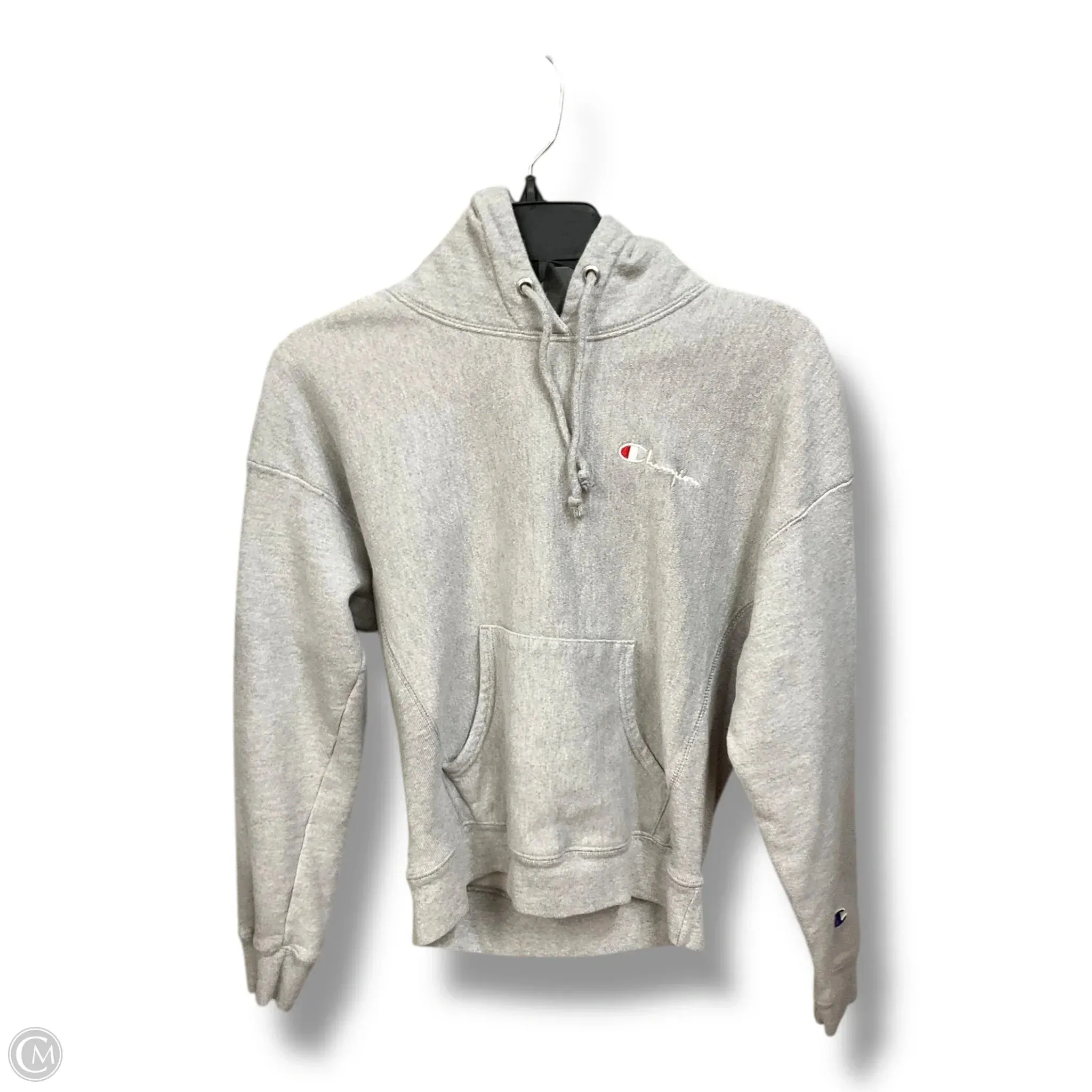 Glam Night Sweatshirt Hoodie By Champion In Grey, Size: S