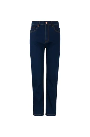 Style Focus Student Outfit Work Ready Mom fit Wonder Denim Regular Jeans | DARK INDIGO | 6624B1