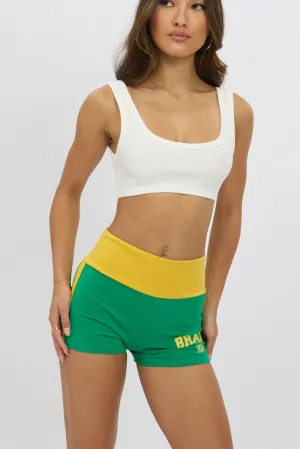 Green Booty Shorts Daily Casual UPF Sun Protection