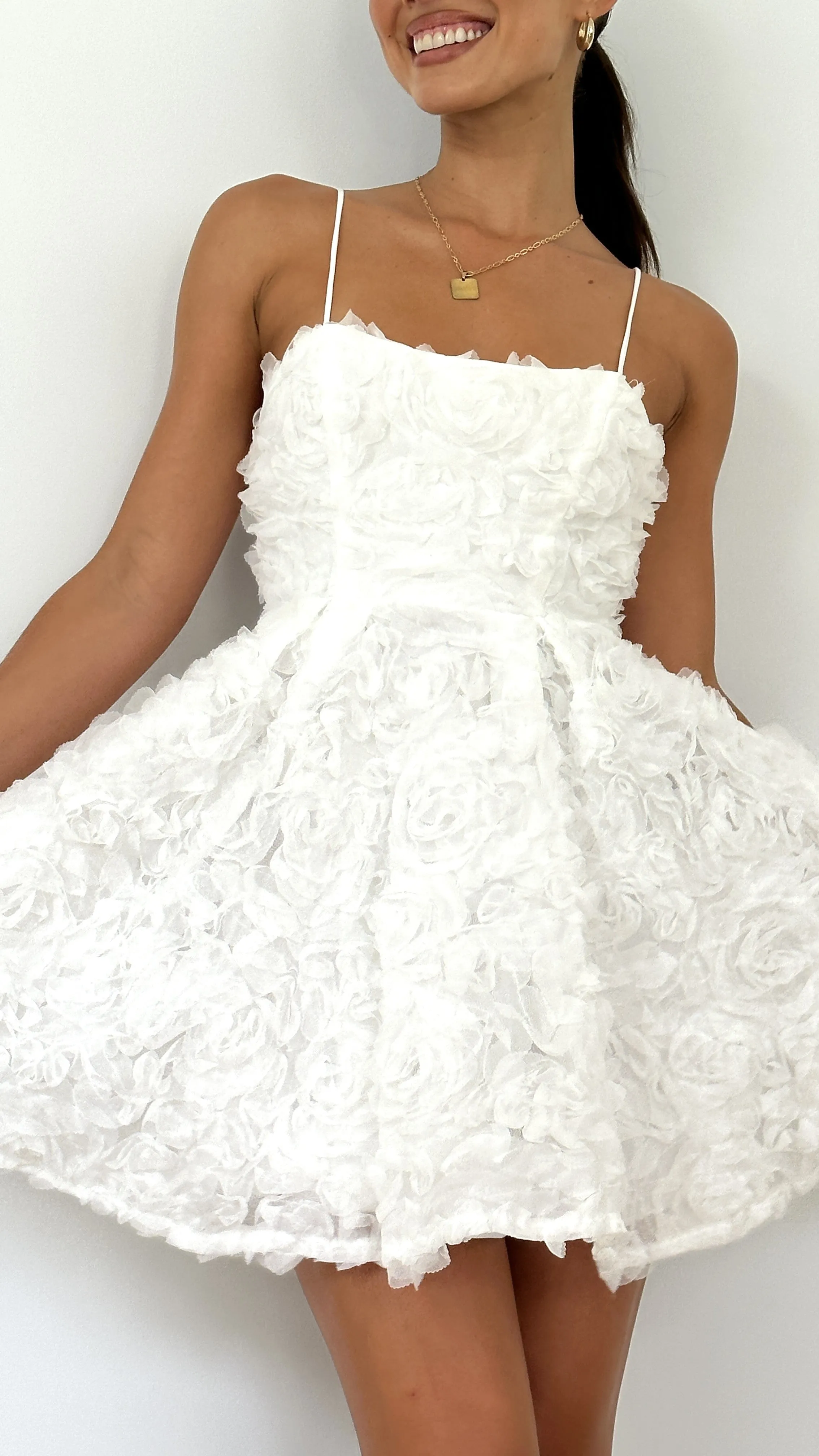 Ada Mini Dress - White Curvy Love