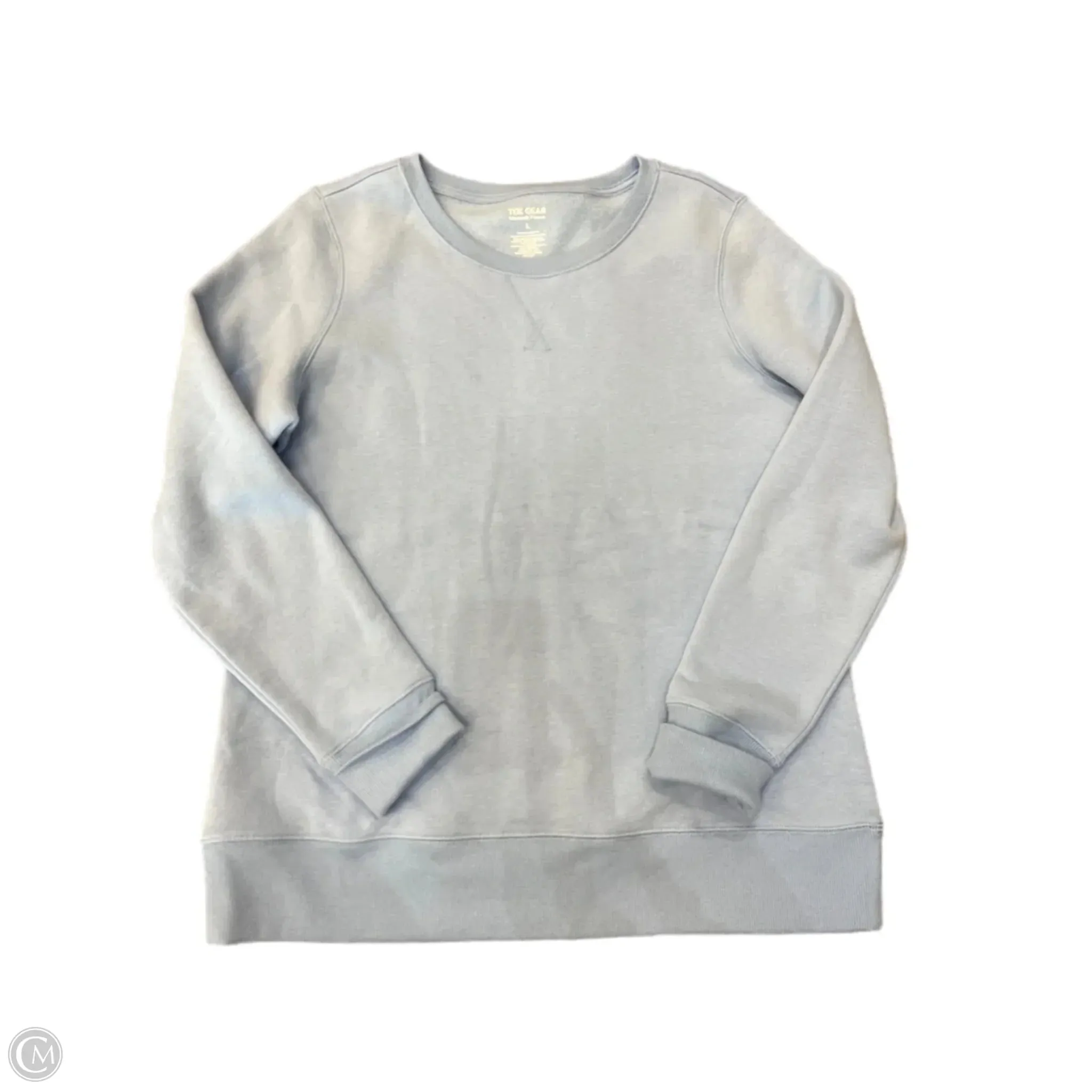 Vented Panels Sweatshirt Crewneck By Tek Gear In Blue, Size: L