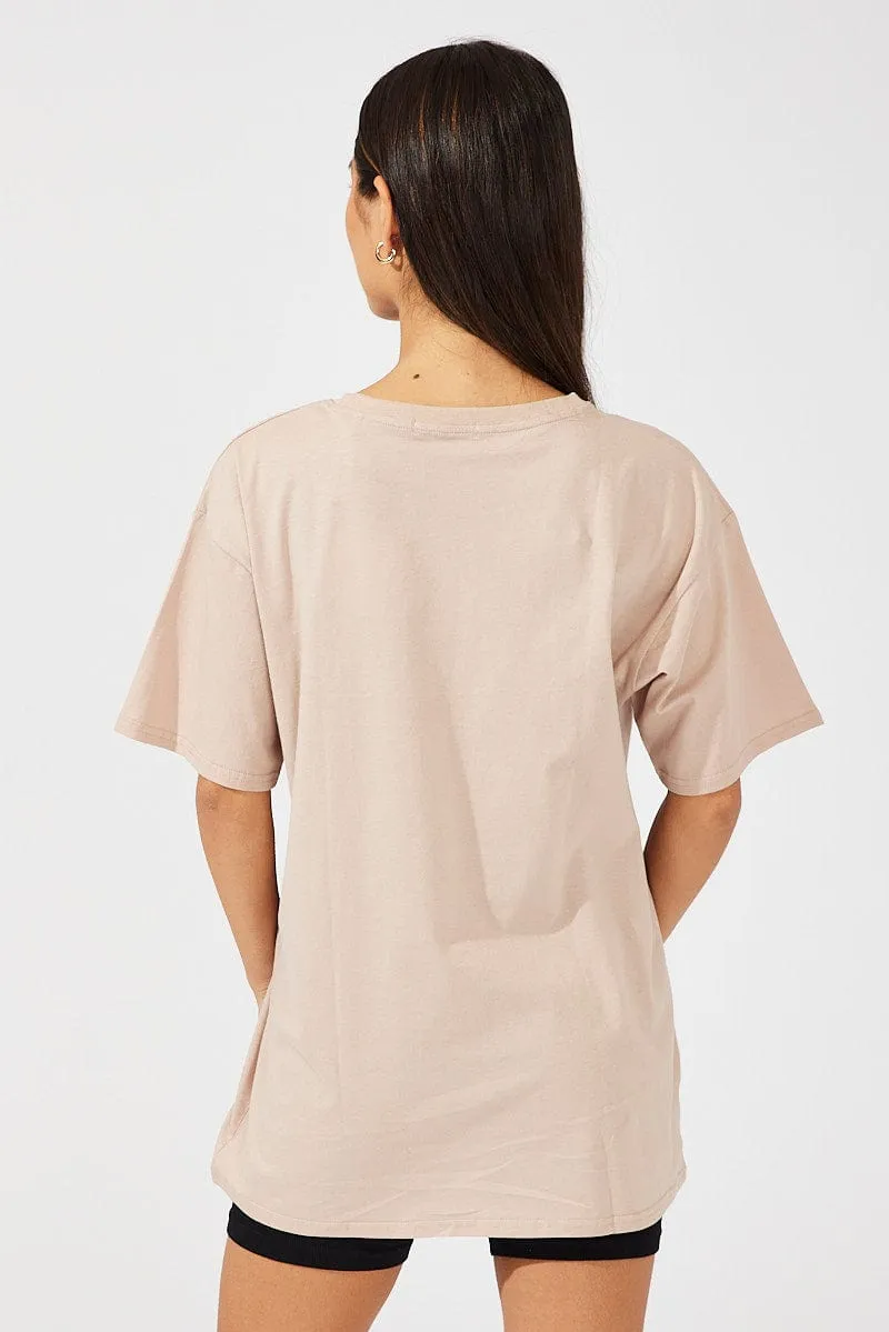 Brown Graphic Tee Short Sleeve Timeless Layer