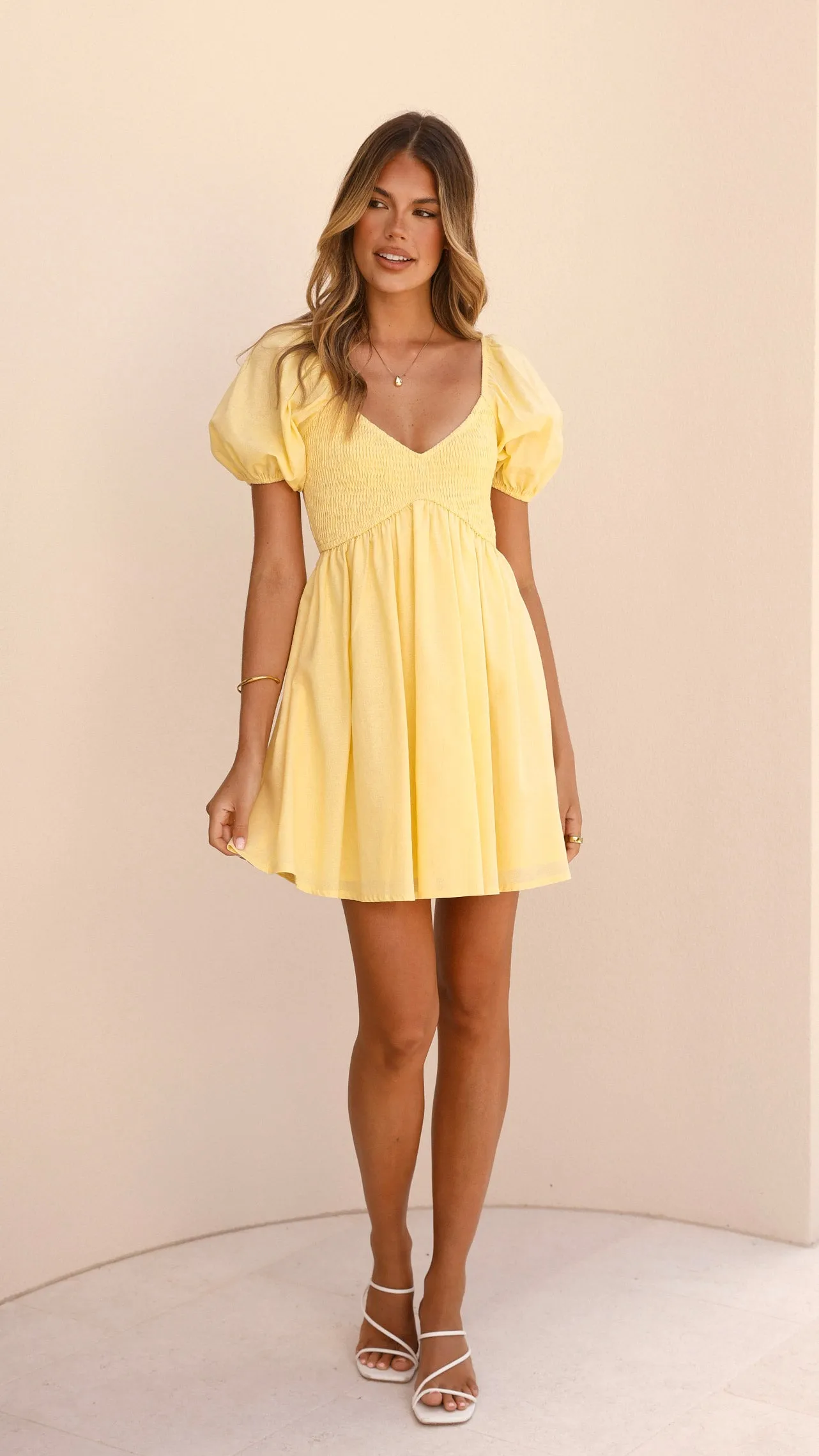 Rush Style Sahirah Mini Dress - Yellow