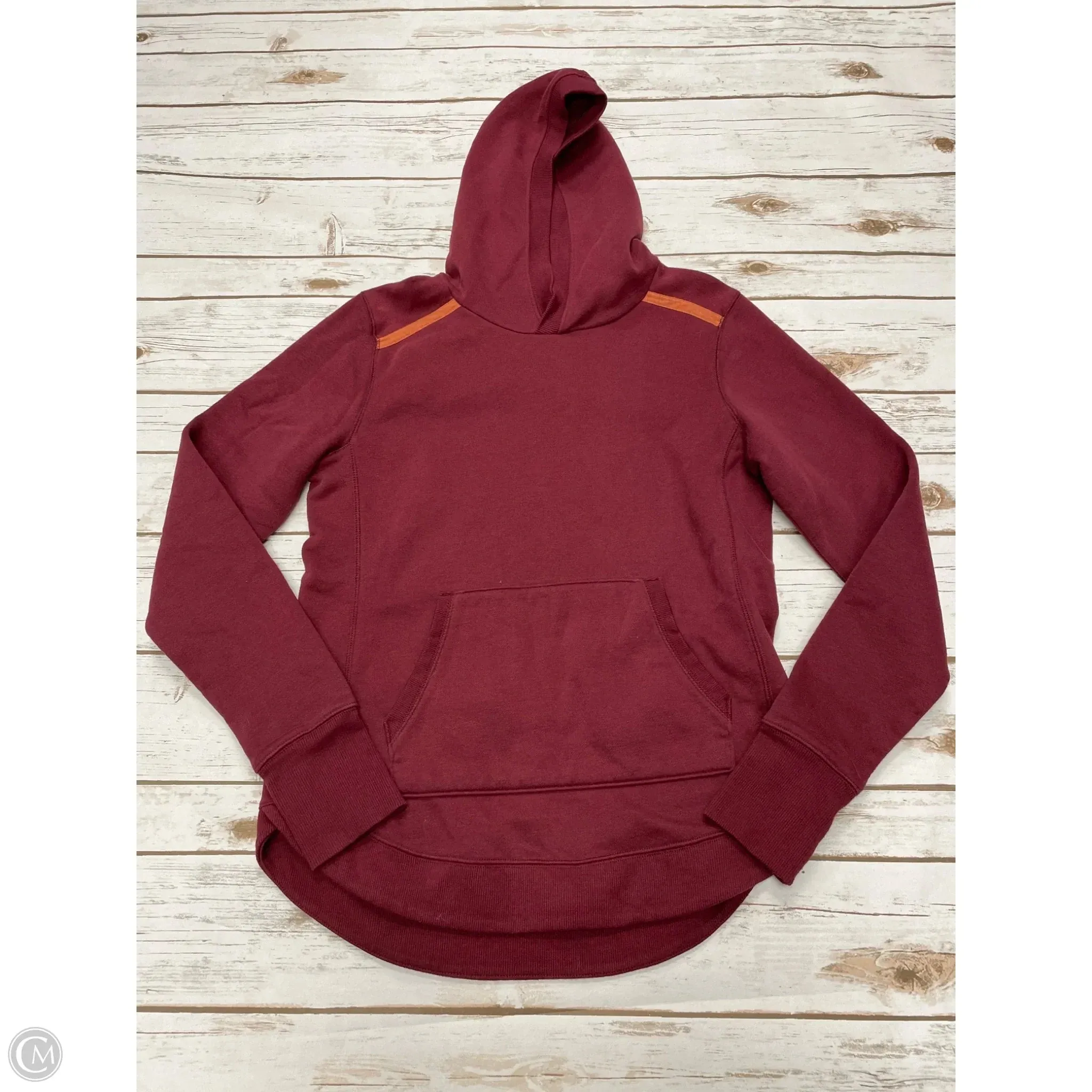 Athletic Sweatshirt Hoodie By Tek Gear In Maroon, Size: S EasyAdjustment Retro cool
