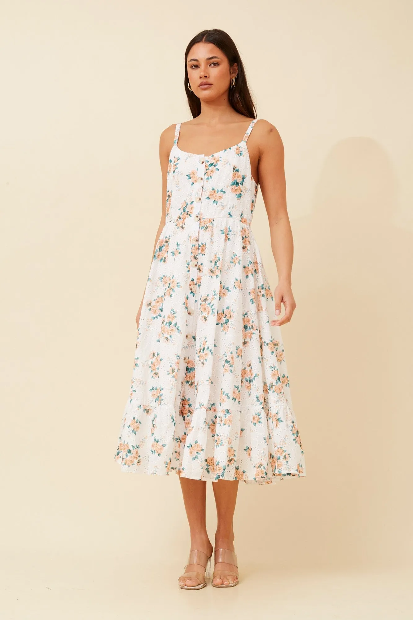 AMAR FLORAL MIDI DRESS Lavender Hill