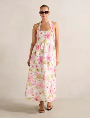 Tilda Halter Midi Dress Elegant Attire