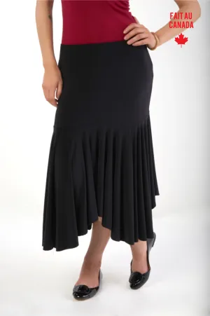 Jupe midi asym??trique - ATARA - (R-A17) Relaxed Motion