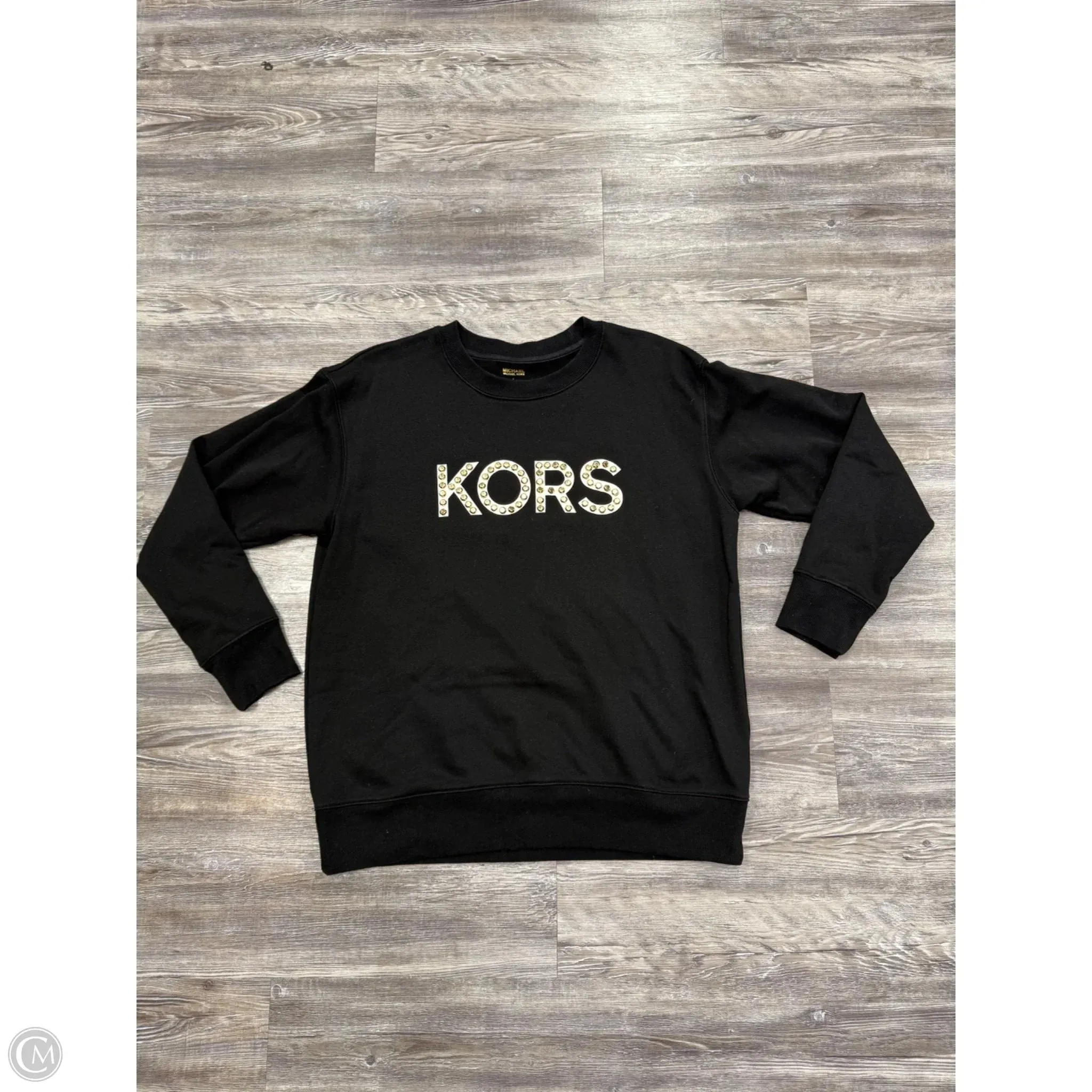 Kid Play Sweatshirt Designer By Michael By Michael Kors In Black & Gold, Size: L
