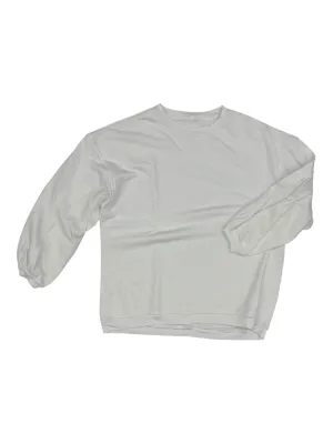 DoubleLayered Collar Sweatshirt Crewneck By Aerie In White, Size:S